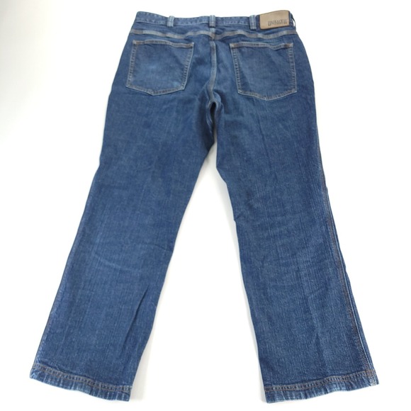 Duluth Trading Flex Ballroom Jeans Mens 36x28 Blue Denim Relaxed Fit - Picture 10 of 12